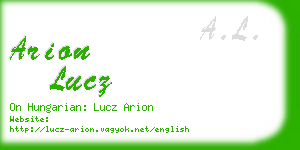 arion lucz business card